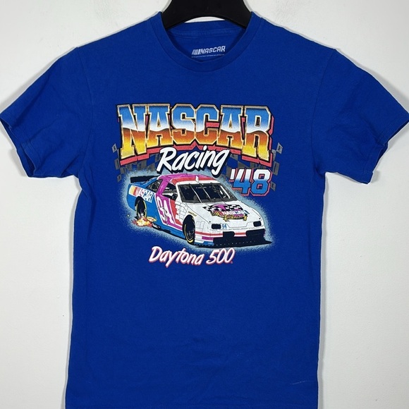 NASCAR Daytona 500 Graphic Tee Shirt Short Sleeve Small Blue Vintage Retro Race - Picture 5 of 5